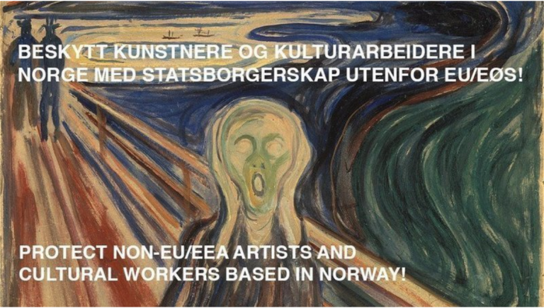 NON-EU/EEA ARTISTS IN NORWAY CALL FOR  SUPPORT IN WAKE OF COVID-19