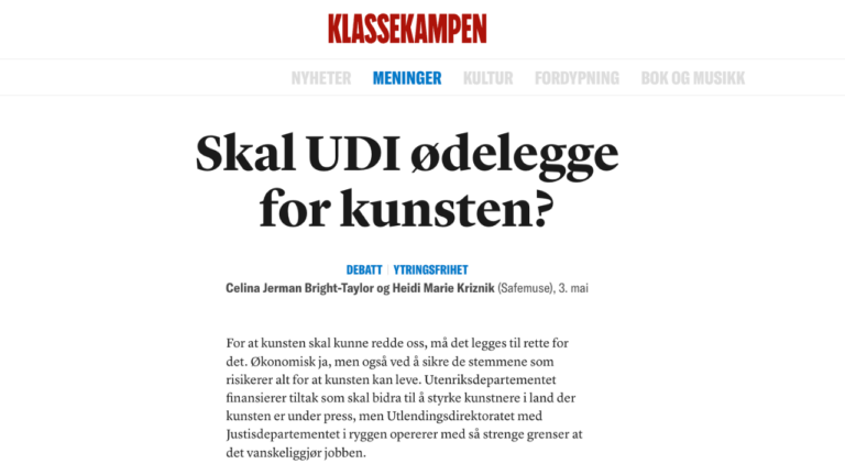 Skal UDI ødelegge for kunsten?